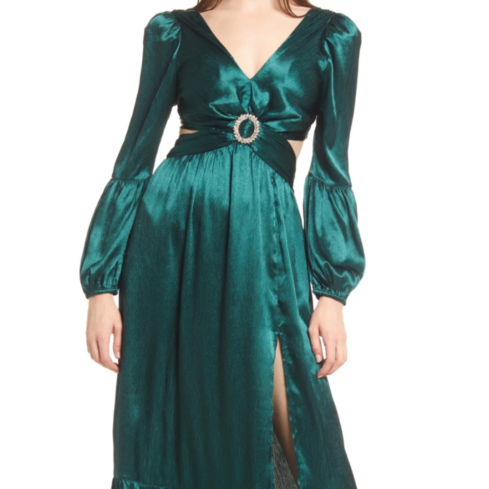 Worn once, size XL Emerald Green Formal Rahi dress